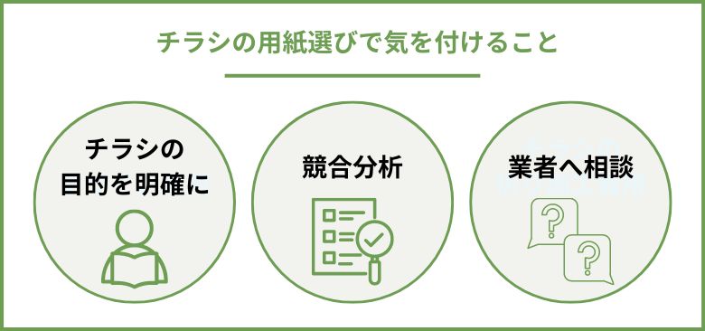 チラシの用紙選びで気を付けること