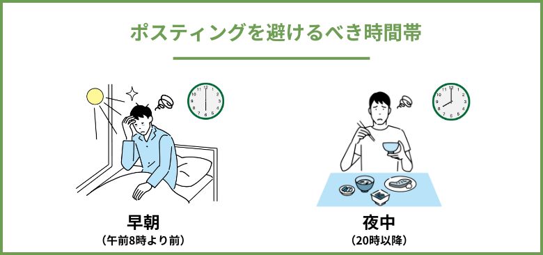 ポスティングを避けるべき時間帯