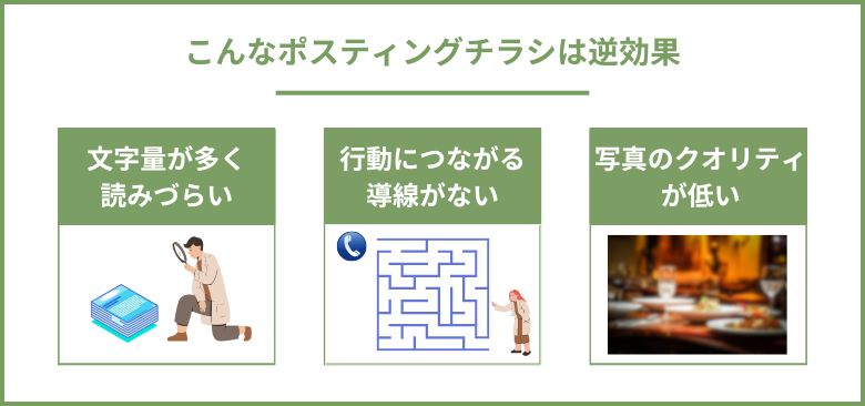 こんなポスティングチラシは逆効果